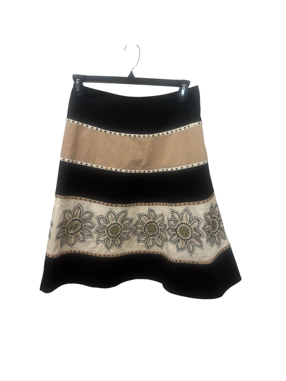 Basil & Maude Floral Embroidered Skirt Size 6
